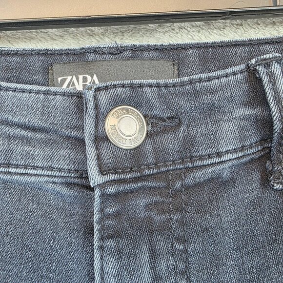 Zara Jeans Womens 6 Dark Wash Blue High Rise Skinny Stretch Denim Five Pocket - Picture 2 of 12